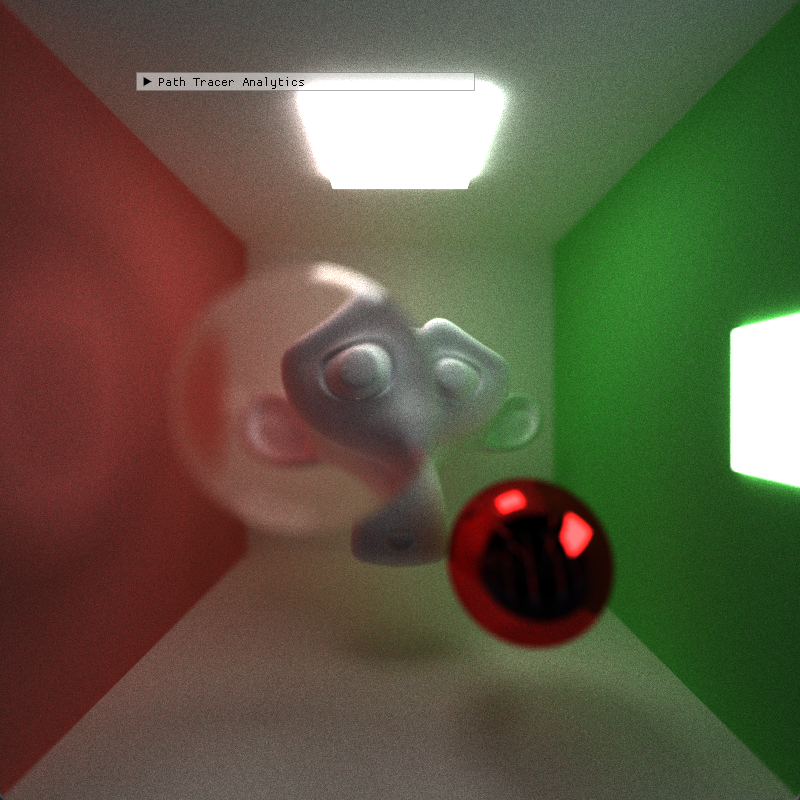 CUDA path tracer depth of field render example one