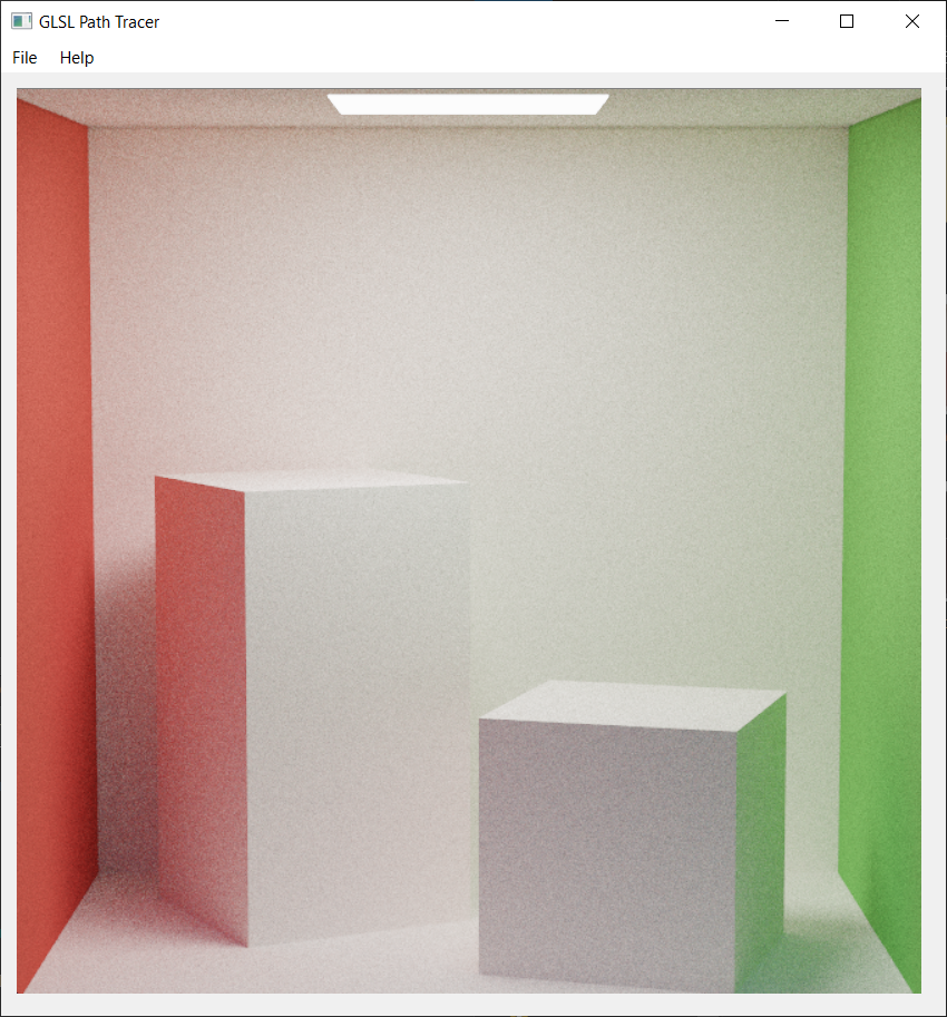 GLSL path tracer Cornell box environment map render
