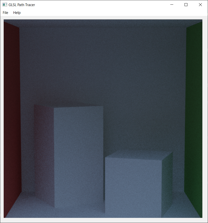 GLSL path tracer Cornell box environment map no lights render