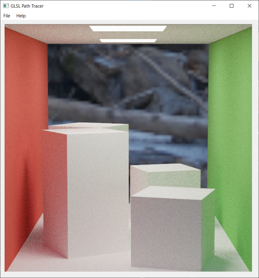 GLSL path tracer mirror environment map render