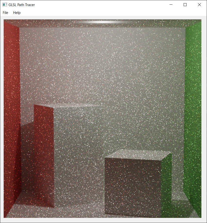 GLSL path tracer point light render
