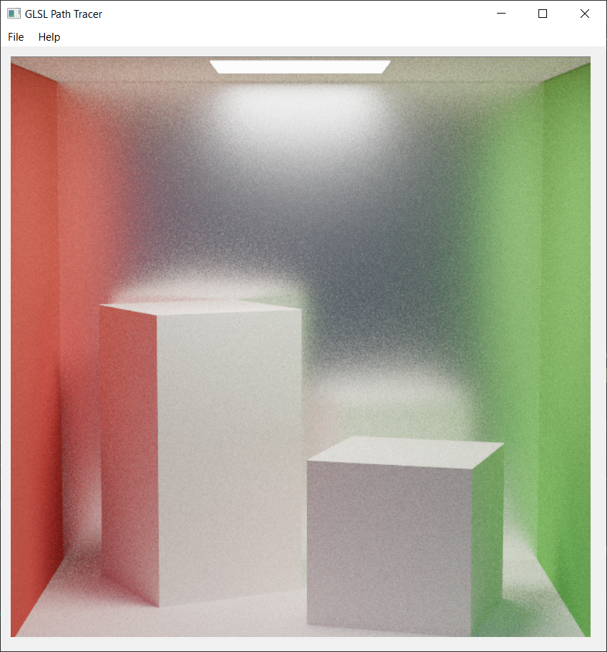 GLSL path tracer rough mirror environment render