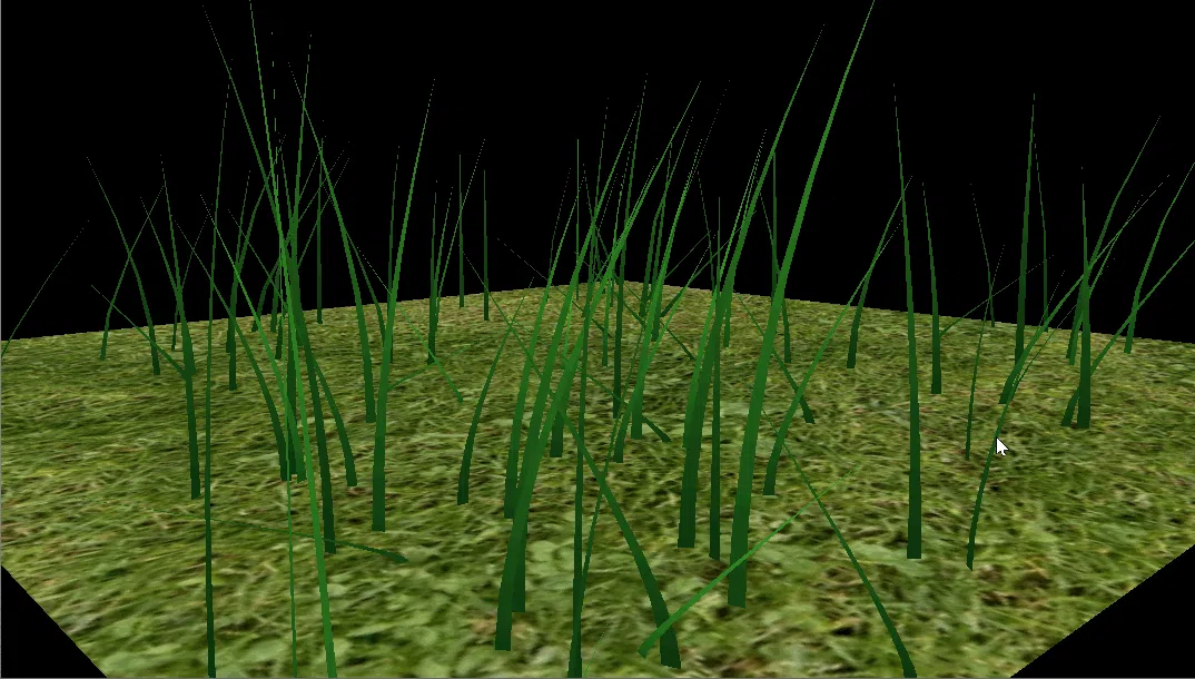 Vulkan grass tessellation based LOD animation